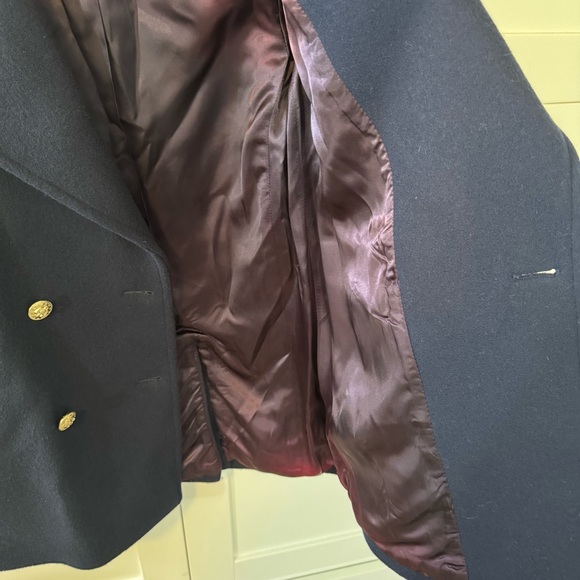Vintage Wool Womens Navy Peabody House Peacoat Gold Button Size 3/4 - Picture 7 of 15